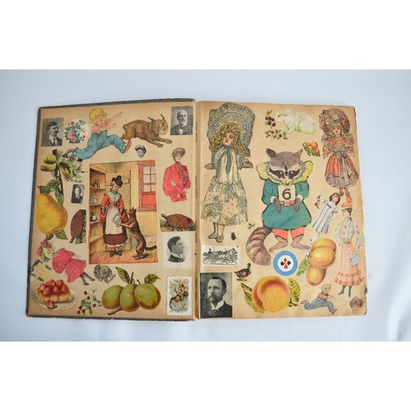 Early 1900s Antique Scrapbook Album 40 Full Pages Victorian - Picture 3 of 16